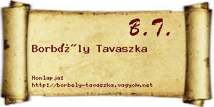 Borbély Tavaszka névjegykártya